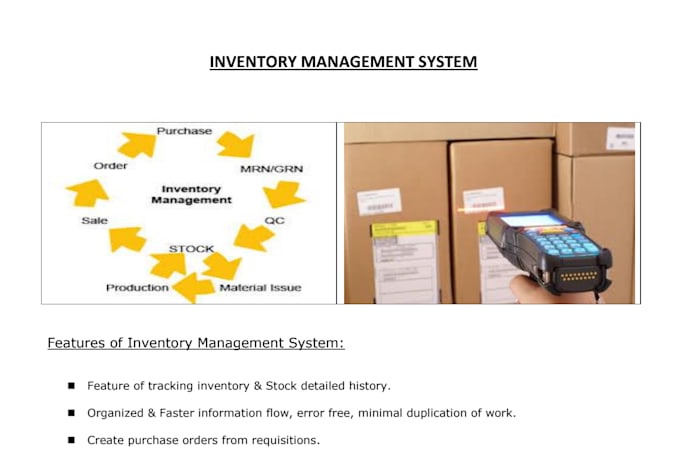 create web based erp inventory management system for small business